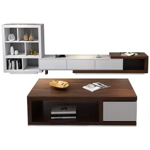 Nuovo prodotto mobile soggiorno moderno telaio in legno nero PORTA TV mobili