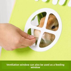 Echo <span class=keywords><strong>Yee</strong></span> <span class=keywords><strong>Casa</strong></span> de Fieltro Triangular para Conejos, Cobertizo Escondite Cálido para Dormir, Juguete para Cobayas y Chinchillas, Uso Otoño-Invierno, Resistente a Mordeduras - Product Image 4