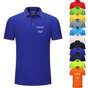 180 GSM Plain Polyester Golf T Shirts Plain T-shirts Custom Logo Printed Polo T Shirt Plus Size Men's Polo Shirts For Men