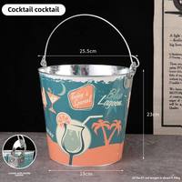 Seau à glace en fer blanc personnalisé avec logo pour bar, club, fête – Grande capacité pour boissons, champagne, glaces, snacks, bonbons