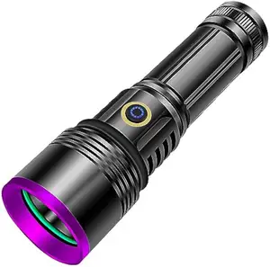 30W 365nm UV kür lambası el feneri USB şarj edilebilir UV lambası Pet İdrar testi için yüksek güç siyah ışık, reçine kür
