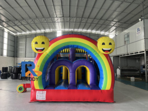 Château <span class=keywords><strong>gonflable</strong></span> Happy Face en promotion pour enfants, <span class=keywords><strong>parcours</strong></span> d'obstacles <span class=keywords><strong>gonflable</strong></span> extérieur avec toboggan, <span class=keywords><strong>parcours</strong></span> d'obstacles <span class=keywords><strong>gonflable</strong></span> intérieur pour enfants - Product Image 3