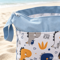 Sac étanche portable avec fermeture éclair, imprimé palmiers tropicaux, personnalisable avec logo, pour la plage, la piscine, les tout-petits et les activités de plein air