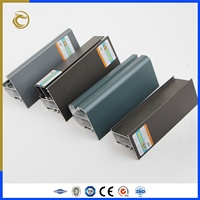 Profilés d'extrusion en aluminium gris argenté pour la fabrication de fenêtres et portes coulissantes colombiennes/costaréennes
