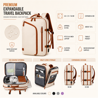 Sac à dos de voyage professionnel extensible OEM personnalisé avec compartiment pour ordinateur portable 15,6 pouces, port USB, poche humide/sèche et capacité de 30L