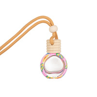 Bouteille d'huile essentielle vide gourde pendentif aromathérapie céramique voiture désodorisant suspendu bouteille en verre diffuseur 10ml