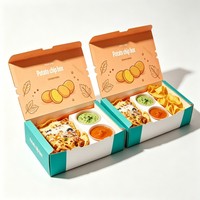 Boîte de Frites à Emporter en Gros avec Emballage Personnalisé pour Aliments Cuisinés, Boîte à Chips de Pommes de Terre, Boîte à Snacks de Haute Qualité
