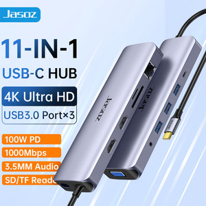 Jasoz Chất lượng cao tùy chỉnh Type-C <span class=keywords><strong>HUB</strong></span> 1 USB3.0 * 3 + <span class=keywords><strong>Gigabit</strong></span> <span class=keywords><strong>RJ45</strong></span> điện hỗ trợ MacBook Multiport Docking Station trong kho - Product Image 6