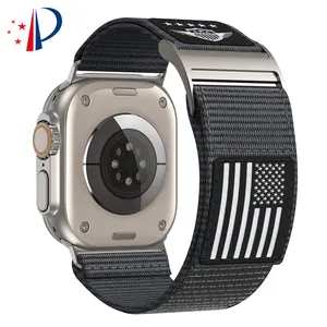 Bracelet de montre de sport de luxe en nylon tressé tissé 42mm 45mm 49mm pour bracelets de montre Apple