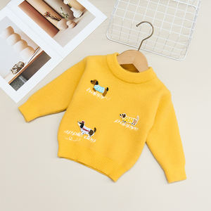 Vente en gros de chandails en tricot pour garçons avec petit chien brodé de motifs mignons et <span class=keywords><strong>doux</strong></span> pour chiot - Product Image 5