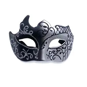 Parti maskesi yarım yüz Glitter maskesi cadılar bayramı Cosplay maskeli topu cadılar bayramı sahne