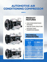 Compresseur de climatisation automobile NBT 12V pour compresseur 505 OE NB185072, neuf, haute qualité