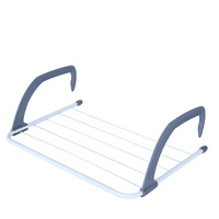 Séchoir suspendu pliable pour fenêtre, porte-serviettes et vêtements avec crochet pour balustrade de balcon, idéal pour salle de bain et buanderie