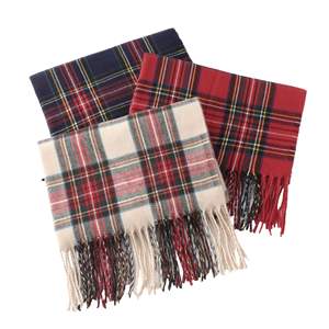 Vente directe d'usine de foulards anglais à carreaux à franges carrées pour femmes en cachemire chaud polyvalent automne hiver - Product Image 5