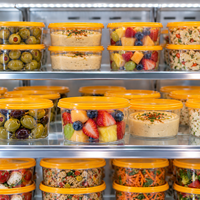 Couvercles de remplacement en plastique ronds hermétiques et étanches pour contenants alimentaires, pour le stockage et le remplissage de collations - Vente en gros