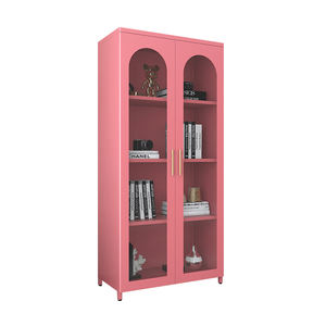 Armadio ad alto aspetto armadio con porta in vetro a tutta altezza armadio a 2 ante per <span class=keywords><strong>oggetti</strong></span> per la casa armadio alto in acciaio per la casa - Product Image 3