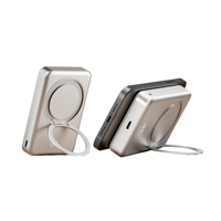 10000mAh 360-Grad-Drehhalterung 15W Drahtloses Schnell laden mit einer Stand Magnetic Power Bank