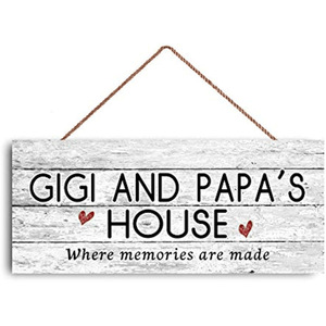Cross-border creative <b>wooden</b> handicraft door rectangular logo creative friendship decorative plaque home hanging - Product Image 4