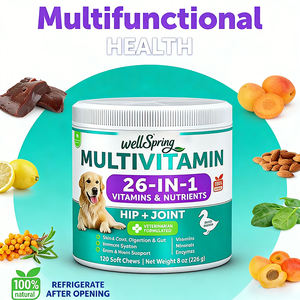 Multivitamines complètes pour chiens avec probiotiques et glucosamine, 26-en-1, saveur bœuf, comprimés à mâcher pour chiens, 60 unités - Product Image 3