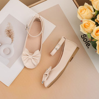 Chaussures Mary Jane personnalisées pour filles, style princesse, mode estivale, semelle souple en cuir avec nœud papillon et motif à carreaux