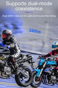 <span class=keywords><strong>Casque</strong></span> d'intercom <span class=keywords><strong>pour</strong></span> <span class=keywords><strong>moto</strong></span>, double réduction de bruit, <span class=keywords><strong>casque</strong></span> sans fil, étanche IPX6, lumière RVB, écouteurs avec microphone - Product Image 6