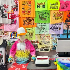 Camiseta em branco unissex sem bolsos, camiseta colorida de algodão e poliéster, de manga curta, cor pastel