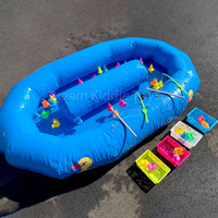 Jeu de piscine aquatique en PVC avec canards flottants, jeu de carnaval pour étang, piscine gonflable commerciale pour la pêche aux canards pour enfants