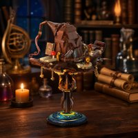 Kit de construction Chapeau de Sorcier 688 pièces en plastique, Lampe Magique Lumineuse, Modèle de Décoration Fantastique, Briques de Collection pour Adultes, Cadeau