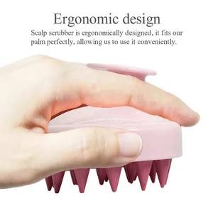 Peines profesionales de silicona para lavar el cabello, cepillo de <span class=keywords><strong>ducha</strong></span> de baño para masaje del cuero cabelludo, antideslizante, duradero, herramientas de peluquería para salón de baño - Product Image 3