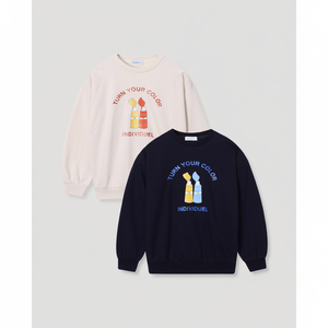 Camiseta Premium Coreana OZKIZ para Niños T04 6-9 Años Primavera/Otoño Moda Infantil Venta al por Mayor Tops para Bebés - Product Image 2