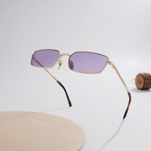 Gafas de Sol Rectangulares Pequeñas de Metal de Lujo, Diseño Vintage, Estilo Minimalista - Product Image 6
