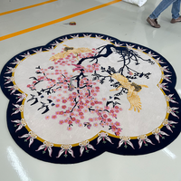 Modern Home Decor Area Rug for Living Room Bedroom Hand Tufted Wool Bamboo Silk Tencel Handmade Floor Carpet