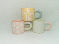 Tasses en céramique personnalisées pour café, lait et thé, imprimées à la sérigraphie, empilables, avec poignée en corde créative, fabrication en céramique