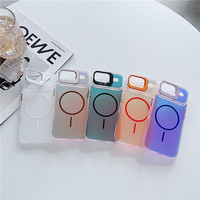 Étui magnétique pour iPhone 17 Pro Max, Apple 16 Pro, Coque de protection avec support d'appareil photo à changement de couleur pour iPhone 15 14 13 12 Pro Max