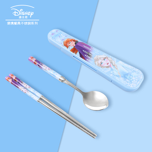 <span class=keywords><strong>Disney</strong></span> Collection Juego de cubiertos portátil de acero inoxidable 304 Incluye palillos y cuchara para el regreso a la escuela - Product Image 3