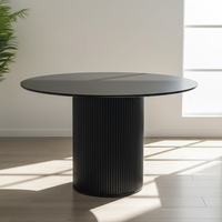 Ensemble de table et de chaises rondes en bois de luxe moderne, meubles pour hôtel et salle à manger, assemblé, 6 places