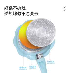 Baby Food Preparation Pot 16Cm Nonstick Single Layer Cast Iron Bottom For Household Use - Product Image 1