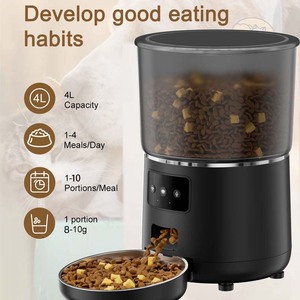 Meilleure vente 4L automatique mangeoire pour animaux de compagnie intelligent chien chat bols minuterie arrondi poissons d'eau en gros charge automatique Machine d'alimentation - Product Image 2