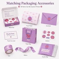Boîtes en papier personnalisées violettes recyclées pour donuts, desserts, gâteaux, mochis et pâtisseries, vente en gros