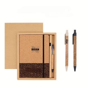 Sustainable Coffee Grounds & Leather Notebook Personalized Eco Multifunction Business Journal for Promotional Gift - Product Image 1
