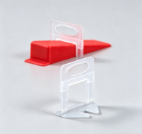 Clip et cale de nivellement de carreaux de 2,0 mm avec base épaissie, entretoises de carreaux de 15-25 mm d'épaisseur, système de nivellement de carreaux multi-tailles et couleurs