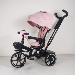 Portable Baby <strong>Trike</strong> 4 in 1 Design <strong>with</strong> Removable Parental Push <strong>Handle</strong> Storage Basket and Anti-tip Structure for <strong>Toddler</strong> Safety - Product Image 2