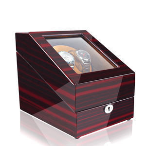 Boîte de remontoir de <span class=keywords><strong>montre</strong></span> automatique en bois, boîtier <span class=keywords><strong>à</strong></span> 2 + 3 fentes avec moteur rotatif, en STOCK - Product Image 6