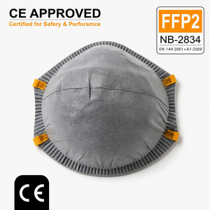 หน้ากากอนามัย EN149 FFP2 สำหรับอุตสาหกรรม ป้องกันฝุ่นละออง แบบ 3 มิติ ใช้แล้วทิ้ง พร้อมวาล์วระบายอากาศ ผลิตด้วยวัสดุเมลต์โบลน พร้อมชั้นกรองคาร์บอนกัมมันต์ - Product Image 4