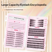 Collection de faux cils : Boîte de rangement grande capacité pour cils synthétiques, un accessoire mignon et populaire pour les personnes pressées