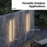 Applique murale LED extérieure étanche en fer et acrylique, design minimaliste pour salon, villa, hôtel, balcon, cour, pilier