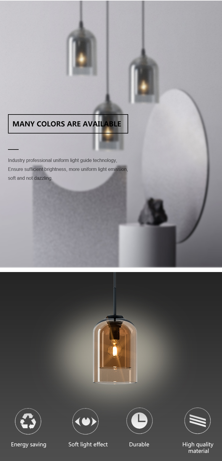 New Design Decoration Kitchen Livingroom Bedroom 5W Glass E27 Pendant Light
