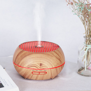 Wood Grain Aroma Diffuser 400Ml Usb Powered <b>Humidifier</b> With Timing Function For Home Office Use - Product Image 4