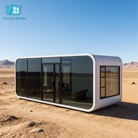 Maison conteneur de luxe modulable et confortable, type Apple Cabin Space Capsule, 2 chambres avec cuisine