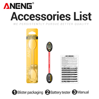 Testeur de batterie numérique ANENG BT138, test portable au lithium pour piles C, D, AA, AAA, pile bouton, détection du niveau de batterie de la banque d'alimentation